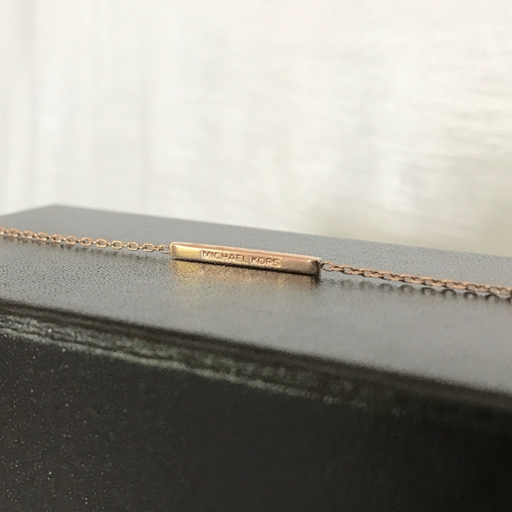 SOLD ‼️ MK delicate rose gold tone pave bracelet - Picture 5 of 7